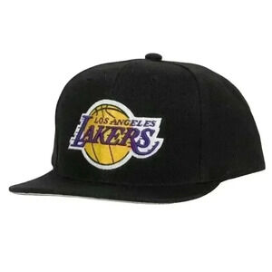 NEW Los Angeles LA Lakers snapback Hat Black Mitchell & Ness NBA